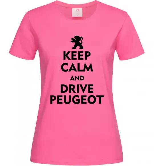 Жіноча футболка Drive Peugeot Яскраво-рожевий фото