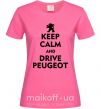 Жіноча футболка Drive Peugeot Яскраво-рожевий фото