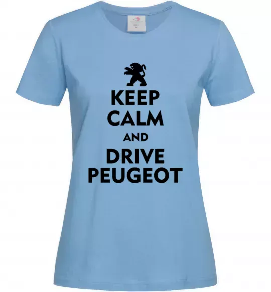 Жіноча футболка Drive Peugeot Блакитний фото