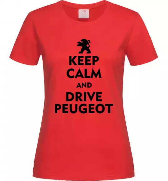 Жіноча футболка Drive Peugeot Червоний фото