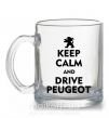 Чашка скляна Drive Peugeot Прозорий фото