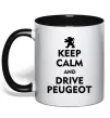 Чашка з кольоровою ручкою Drive Peugeot Чорний фото