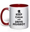 Чашка з кольоровою ручкою Drive Peugeot Червоний фото