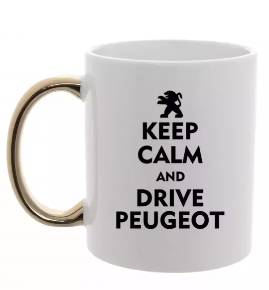 Чашка з кольоровою ручкою Drive Peugeot Золото фото