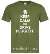 Чоловіча футболка Drive Peugeot Оливковий фото