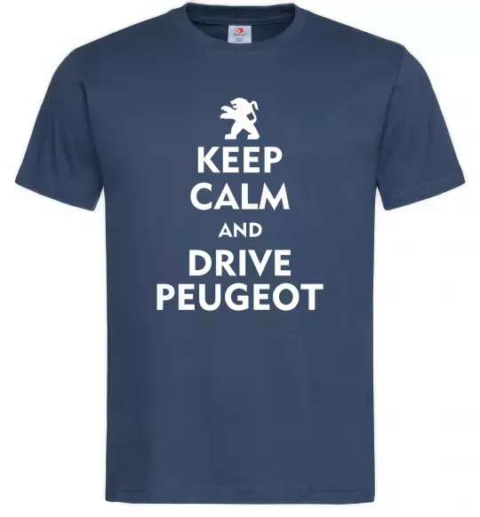 Чоловіча футболка Drive Peugeot Темно-синій фото