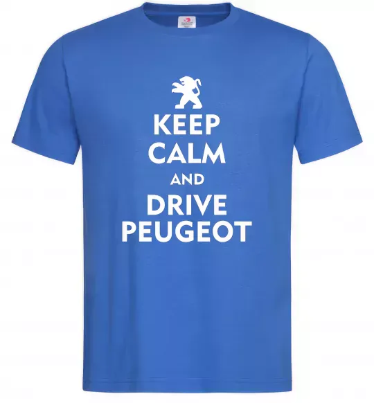 Чоловіча футболка Drive Peugeot Яскраво-синій фото