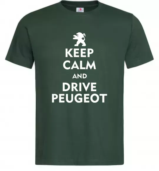 Чоловіча футболка Drive Peugeot Темно-зелений фото