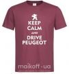Чоловіча футболка Drive Peugeot Бордовий фото