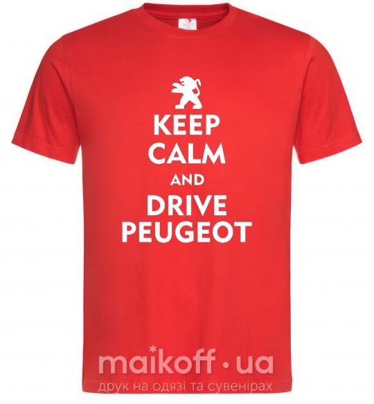 Мужская футболка Drive Peugeot Красный фото