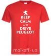 Чоловіча футболка Drive Peugeot Червоний фото