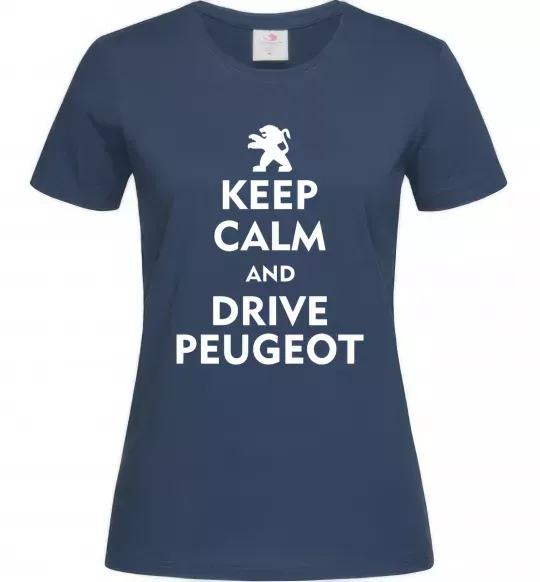 Жіноча футболка Drive Peugeot Темно-синій фото