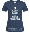 Жіноча футболка Drive Peugeot Темно-синій фото