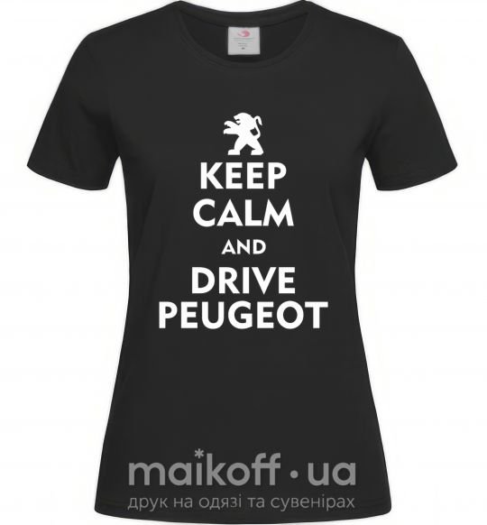 Жіноча футболка Drive Peugeot Чорний фото