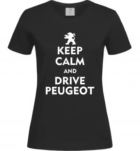 Жіноча футболка Drive Peugeot Чорний фото