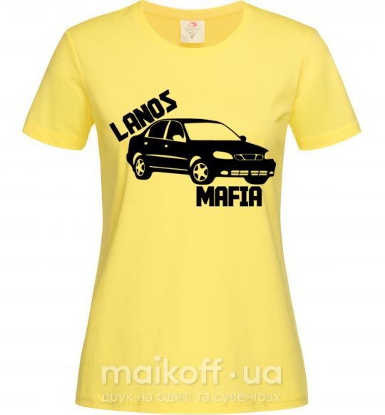 Жіноча футболка Lanos Mafia Лимонний фото