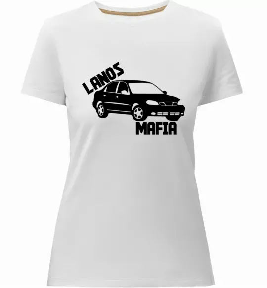 Женская премиум футболка Lanos Mafia Белый фото