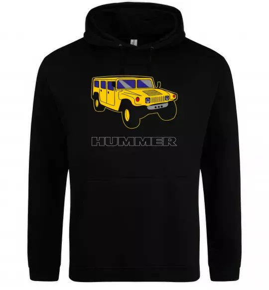 Мужская толстовка (худи) Hummer Pic Черный фото