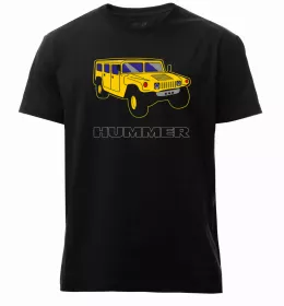 Мужская премиум футболка Hummer напис Белый фото