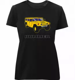 Женская премиум футболка Hummer big H Белый фото