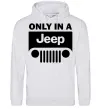 Чоловіча толстовка (худі) Only in a Jeep Сірий меланж фото