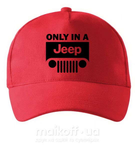 Кепка Only in a Jeep Червоний фото