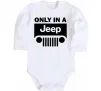 Дитячий бодік Only in a Jeep Білий фото