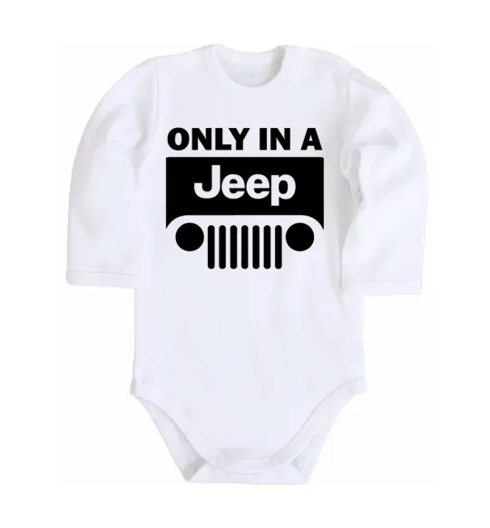 Детский боди Only in a Jeep Белый фото
