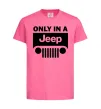 Детская футболка Only in a Jeep Ярко-розовый фото