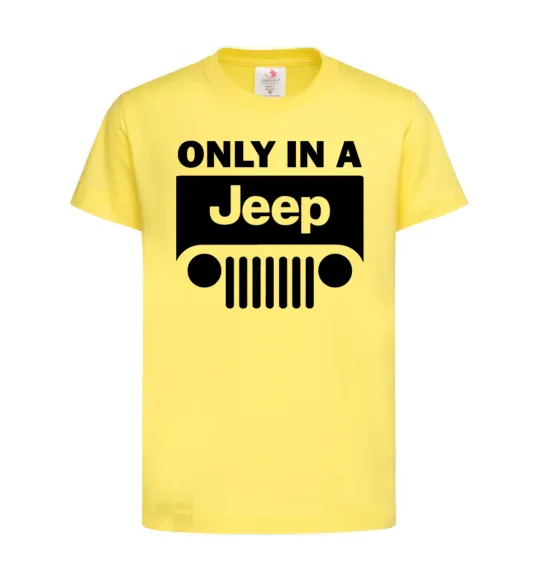 Детская футболка Only in a Jeep Лимонный фото