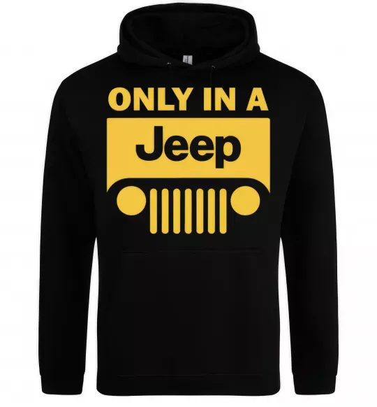 Чоловіча толстовка (худі) Only in a Jeep Чорний фото