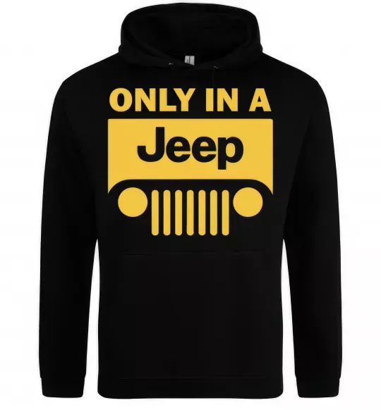 Женская толстовка (худи) Only in a Jeep Черный фото