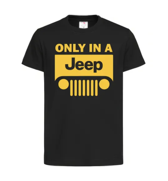 Детская футболка Only in a Jeep Черный фото