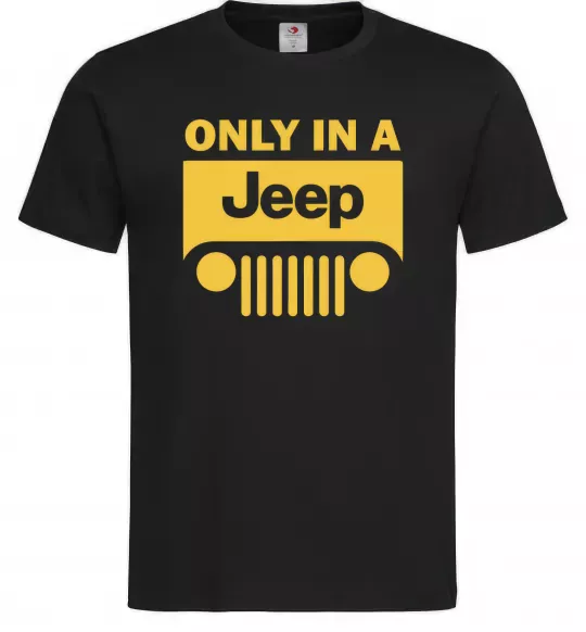 Чоловіча футболка Only in a Jeep Чорний фото
