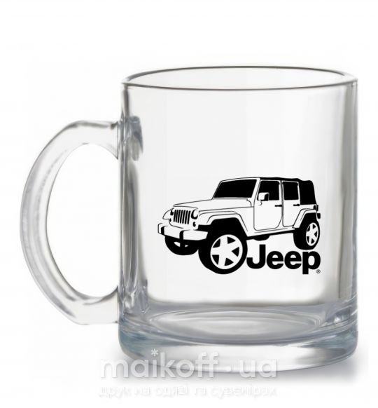 Чашка стеклянная JEEP Прозрачный фото