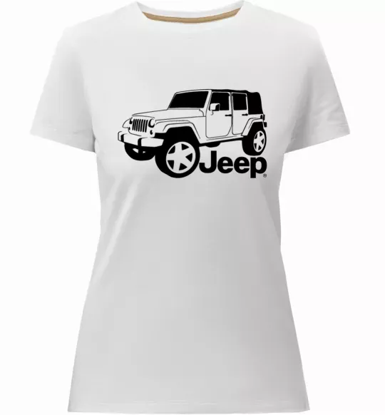 Женская премиум футболка JEEP Белый фото