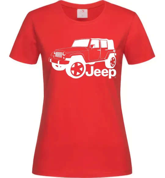 Жіноча футболка JEEP Червоний фото