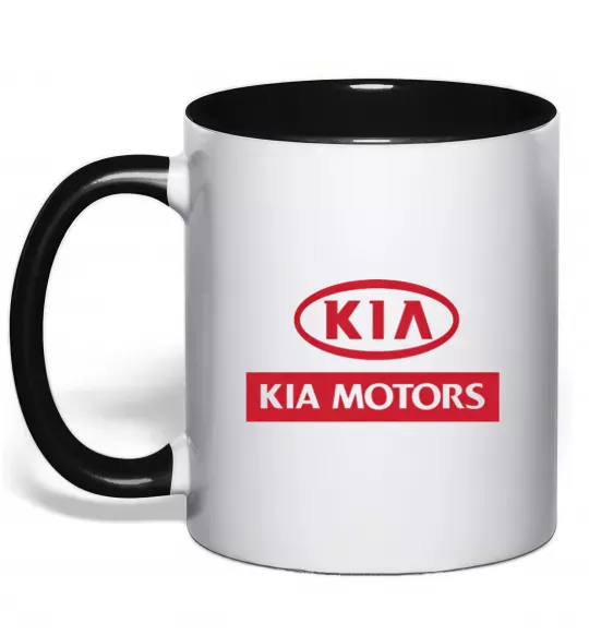 Чашка с цветной ручкой Kia Motors Черный фото