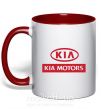 Чашка з кольоровою ручкою Kia Motors Червоний фото