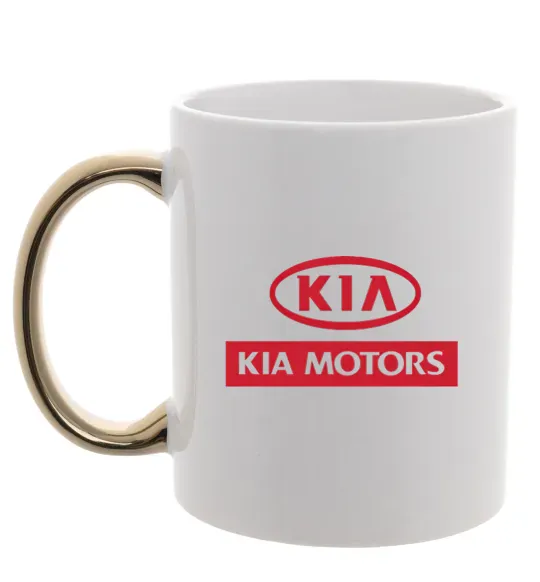 Чашка с цветной ручкой Kia Motors Золото фото