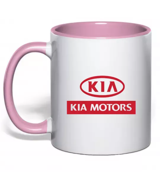Чашка с цветной ручкой Kia Motors Нежно розовый фото