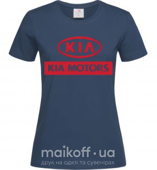 Жіноча футболка Kia Motors Темно-синій фото