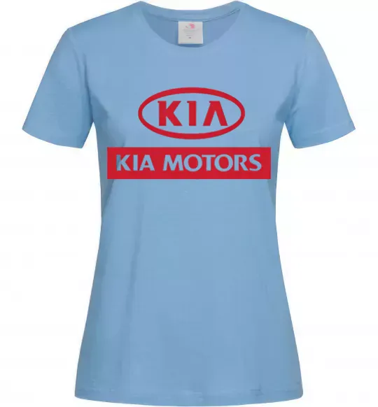 Женская футболка Kia Motors Голубой фото