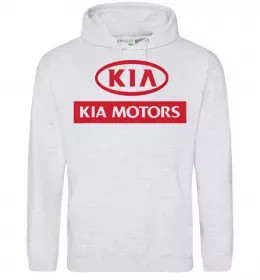 Женская толстовка (худи) I Love Kia Серый меланж фото Женская толстовка (худи) I Love Kia Серый меланж фото