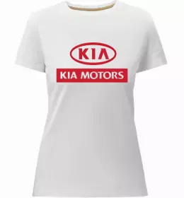 Женская премиум футболка I Love Kia Белый фото