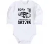 Дитячий бодік Born to be Lamborghini driver Білий фото