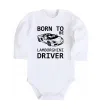 Дитячий бодік Born to be Lamborghini driver Білий фото