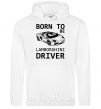 Женская толстовка (худи) Born to be Lamborghini driver Белый фото