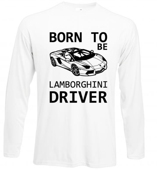 Реглан Born to be Lamborghini driver Белый фото