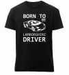Чоловіча преміум футболка Born to be Lamborghini driver Чорний фото